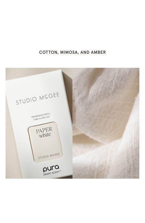Pura X Studio Mcgee French Linen 2-pack Diffuser Fragrance Refills In Paper Whtie