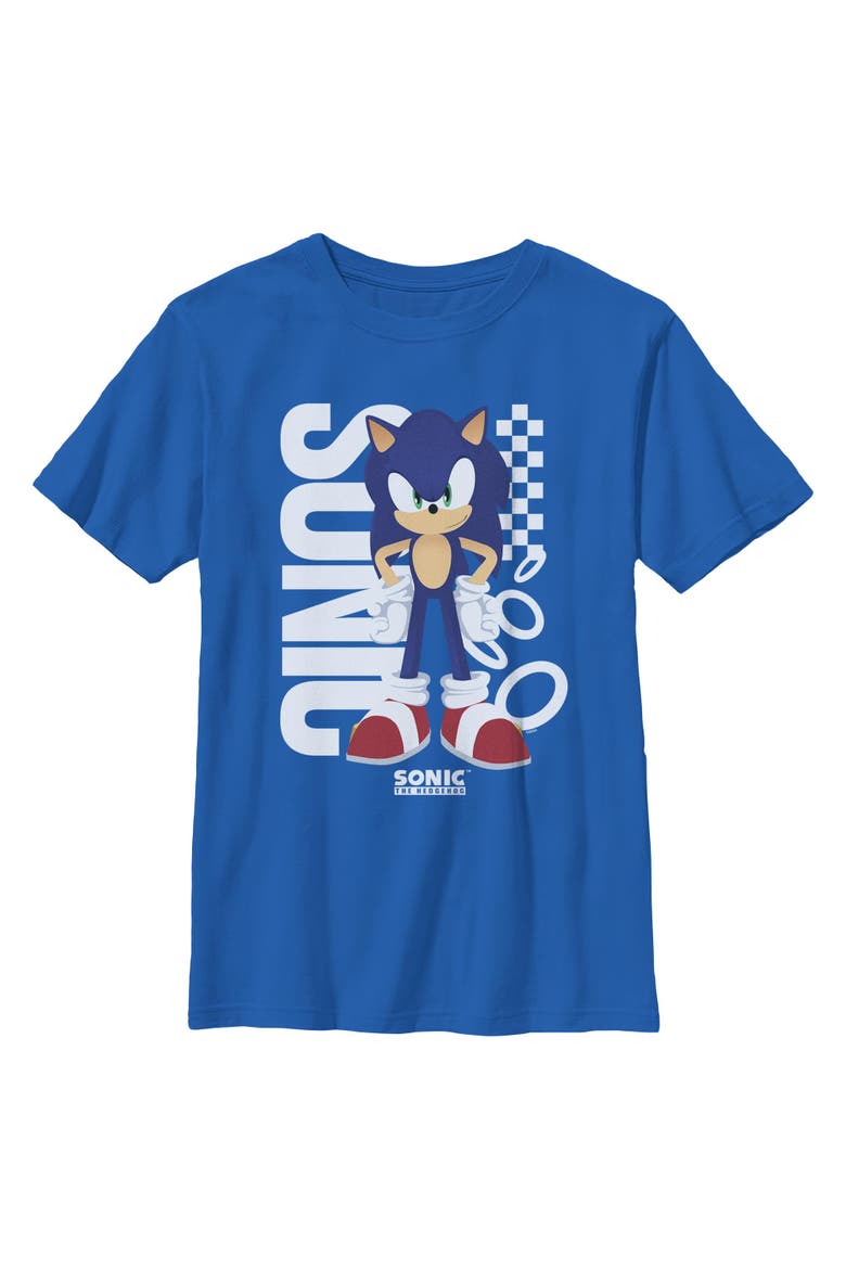 Boy's Sonic the Hedgehog Blue Blur Pose  Graphic T-Shirt, Main, color, Royal Blue