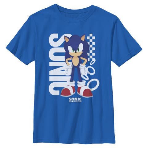 Boy's Sonic the Hedgehog Blue Blur Pose  Graphic T-Shirt