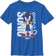 Sonic the Hedgehog Boy's Sonic the Hedgehog Blue Blur Pose  Graphic T-Shirt