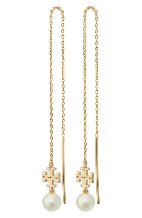 Kira Imitation Pearl Threader Drop Earrings