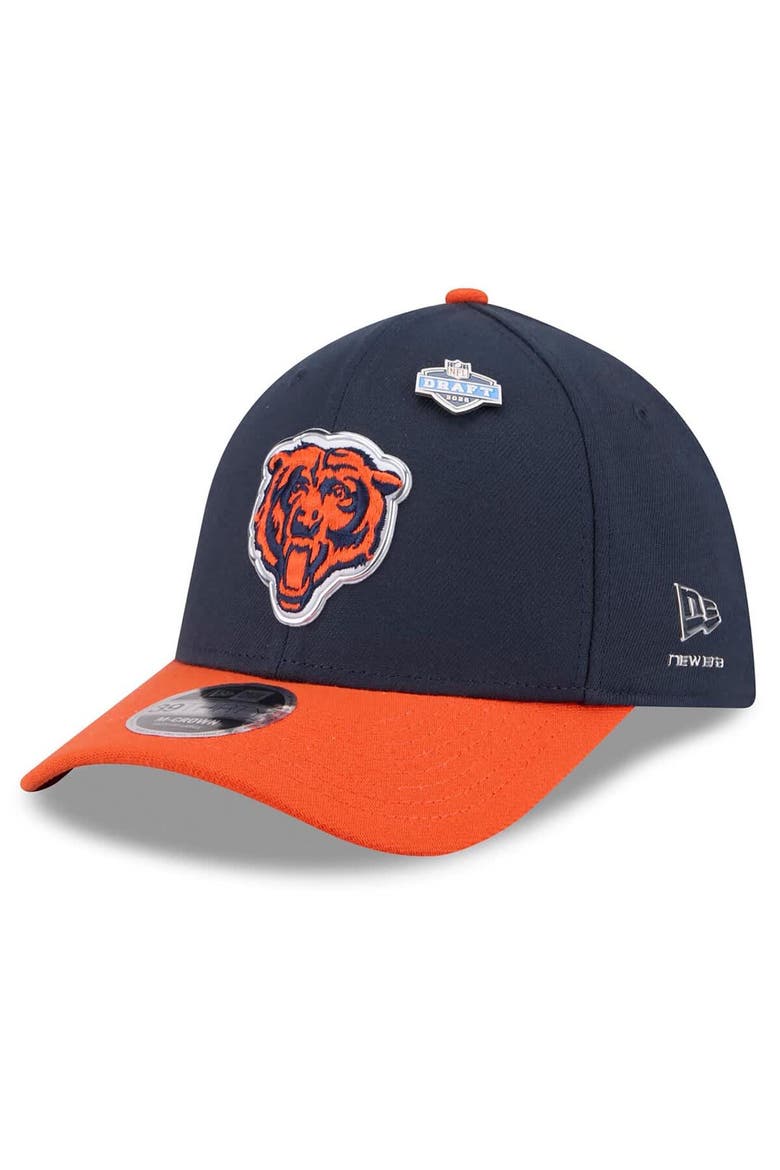 Men's New Era  Navy/Orange Chicago Bears 2026 NFL Draft 39THIRTY M-Crown Flex Hat, Main, color, Navy