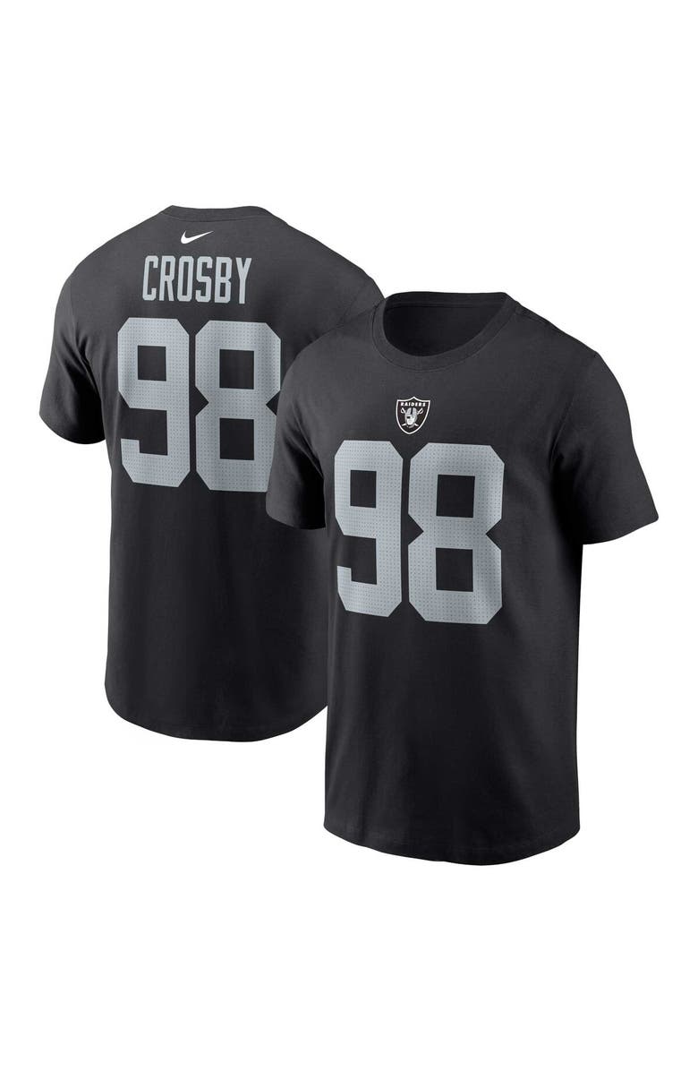 Nike Men's Nike Maxx Crosby Black Las Vegas Raiders Player Name & Number T-Shirt, Main, color, Black