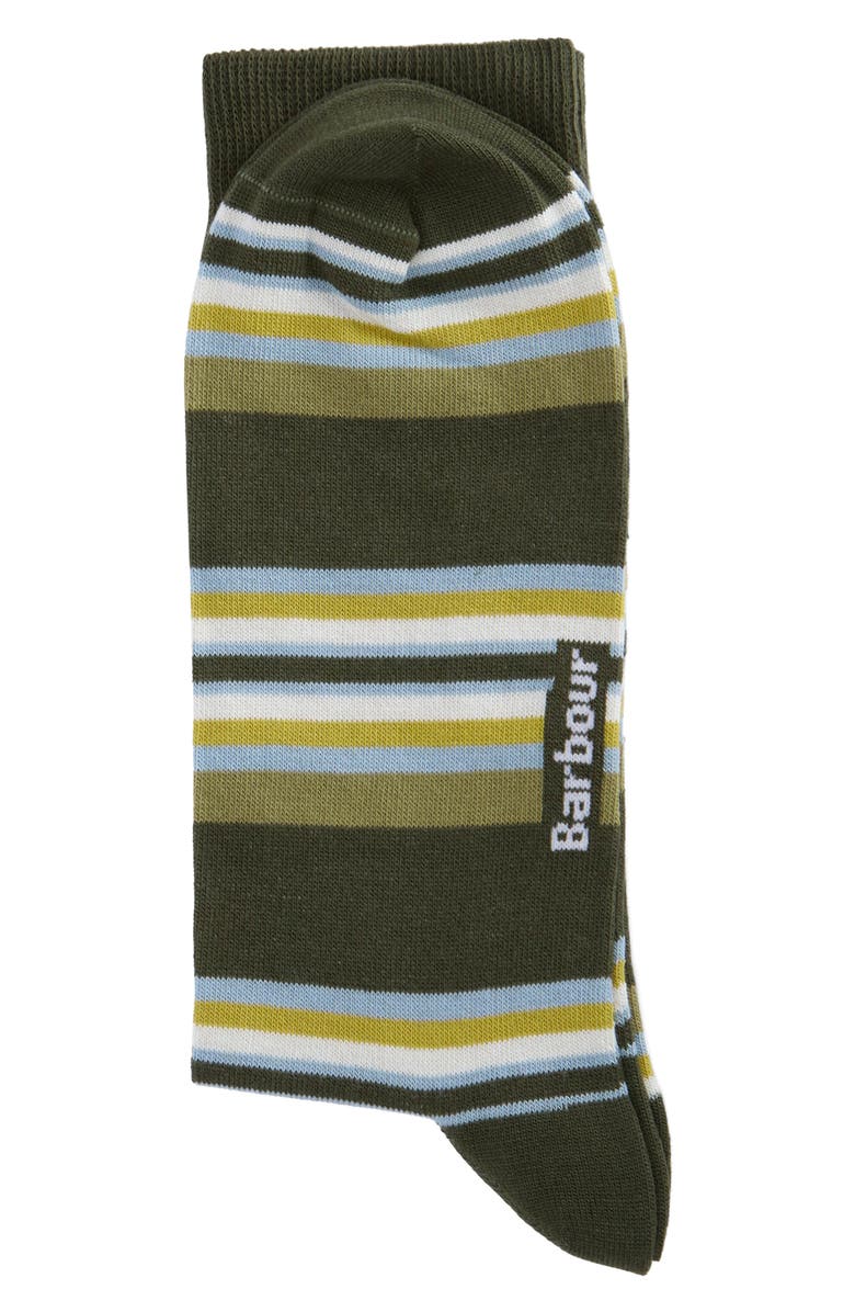 Barbour Assorted 2-Pack Summer Stripe Cotton Blend Dress Socks, Alternate, color, 