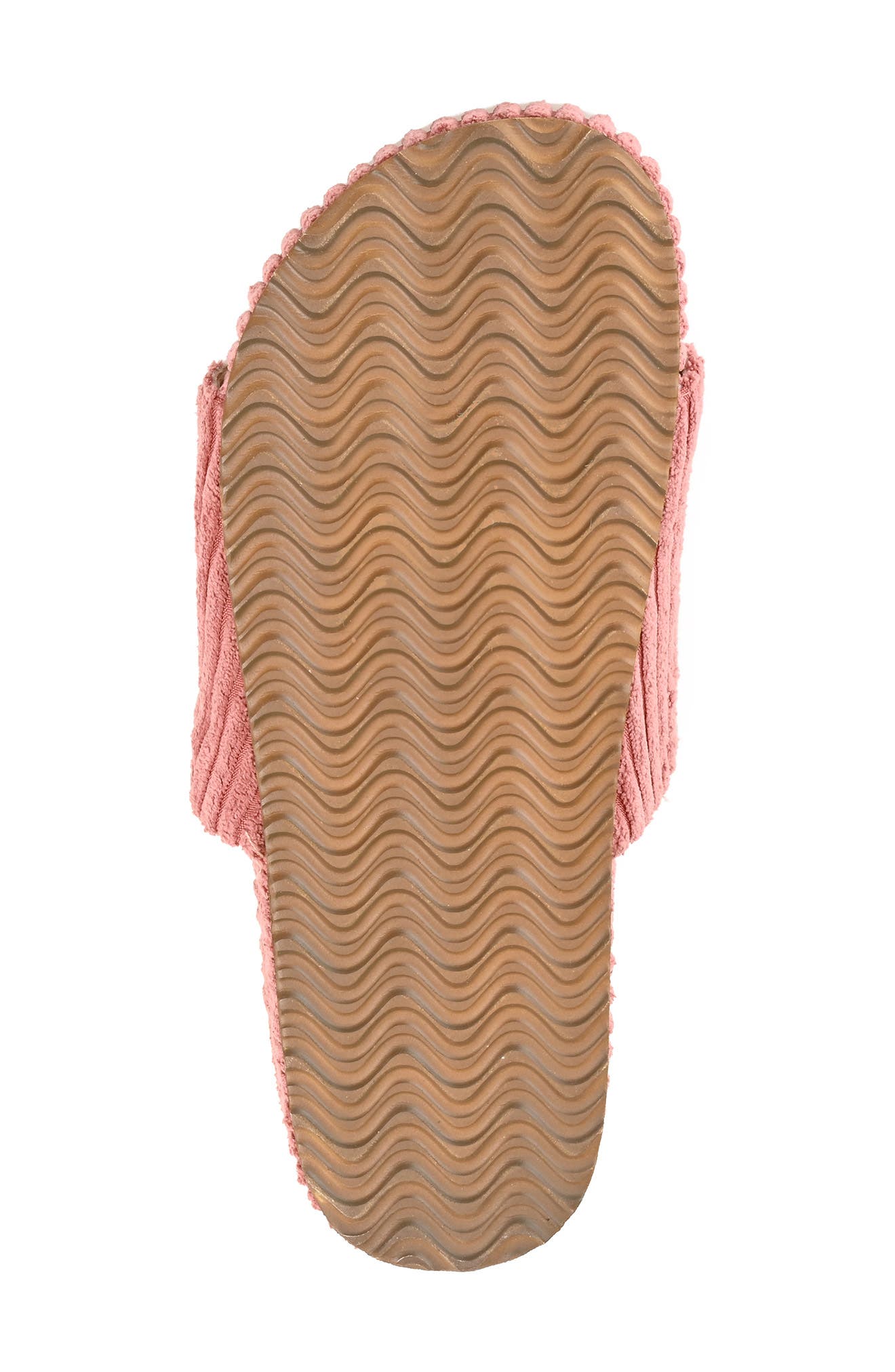 Aveline Ribbed Slide Slipper, Alternate, color, CLAY