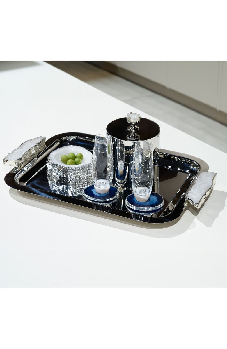 ANNA New York Gemstone Hospitality Ice Bucket, Alternate, color, Silver