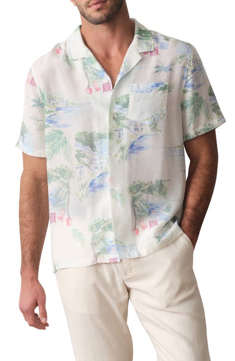 Luzio Resort Print Camp Shirt