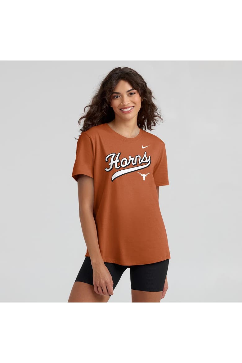 Women's Nike Texas Orange Texas Longhorns Local Script T-Shirt, Alternate, color, Burnt Orange
