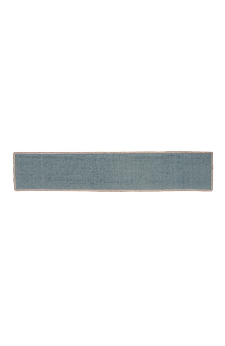 C&F Home Fringed Sea Glass Table Runner 14" x 72", Alternate, color, Blue