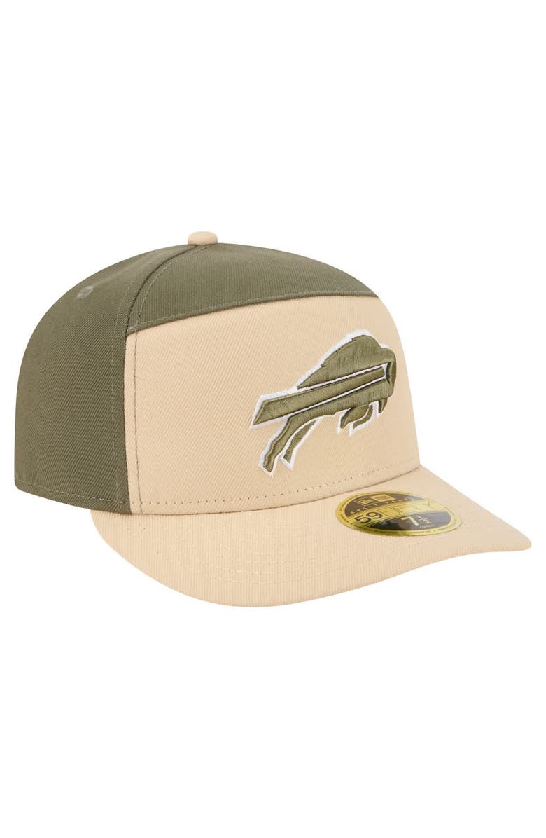 New Era Men
s New Era Light Beige/Olive Buffalo Bills Two-Tone Color Pack Split Panel 59FIFTY Fitted Hat, Alternate, color, Light Beige
