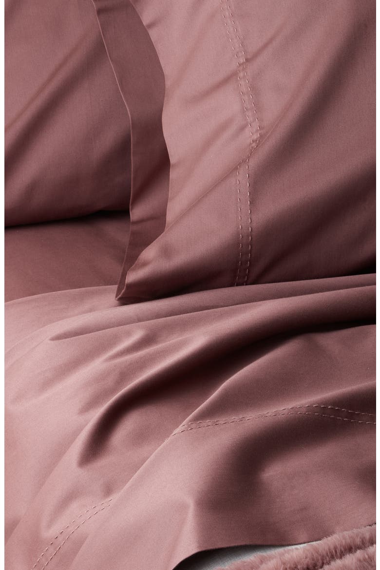 400 Thread Count Organic Cotton Sateen Sheet Set, Alternate, color, PURPLE TAUPE