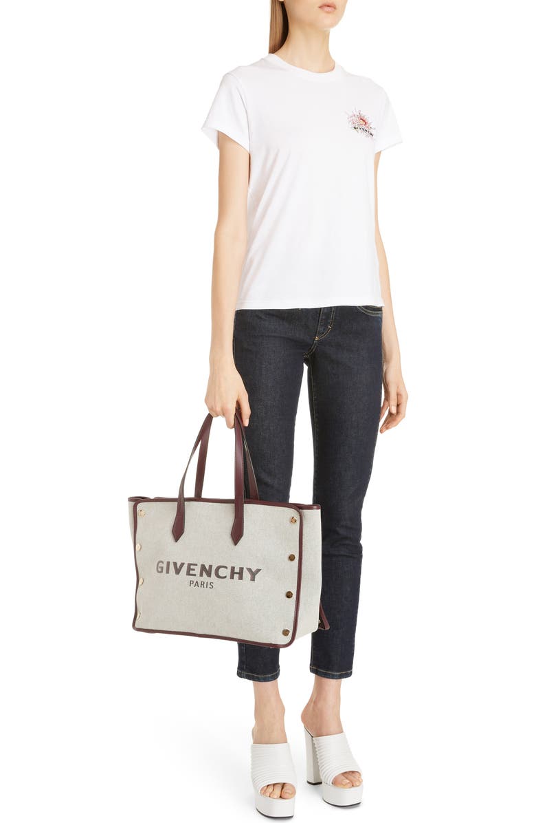 Givenchy Medium Canvas & Leather Shopper, Alternate, color,