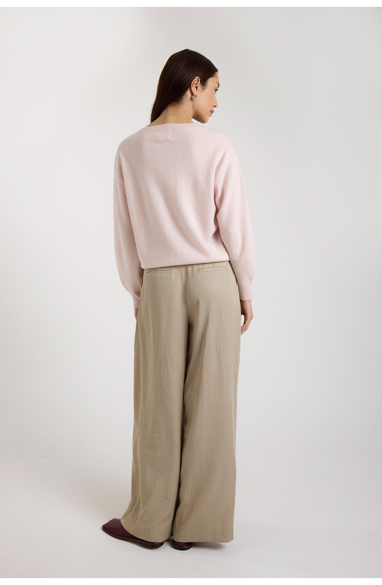 Brodie Pure Cashmere Matilda V-Neck 100% Cashmere Sweater, Alternate, color, Quartz Pink