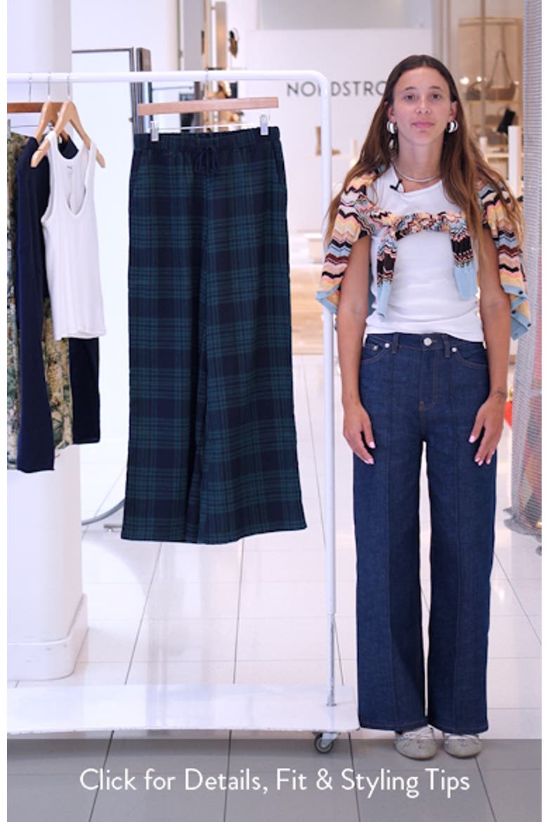 Lounge Around Plaid Wide Leg Pants video
