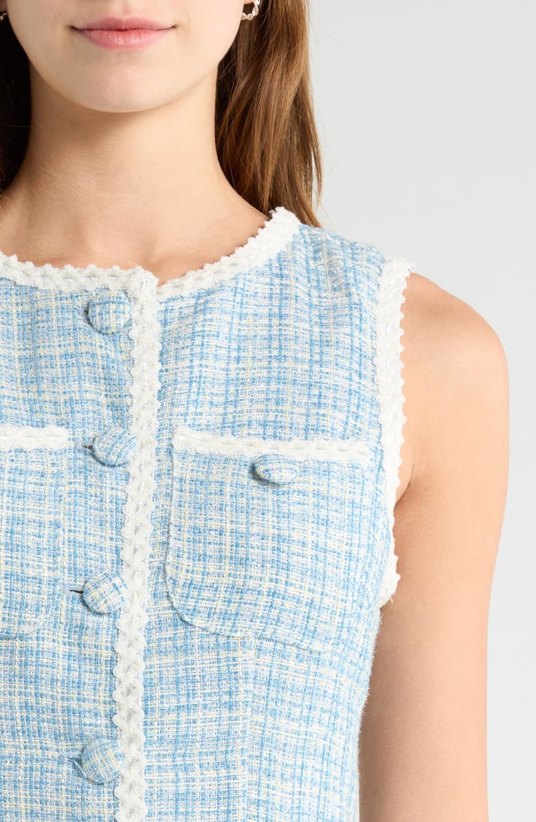 SUGARLIPS Elviane Tweed Minidress, Alternate, color, 