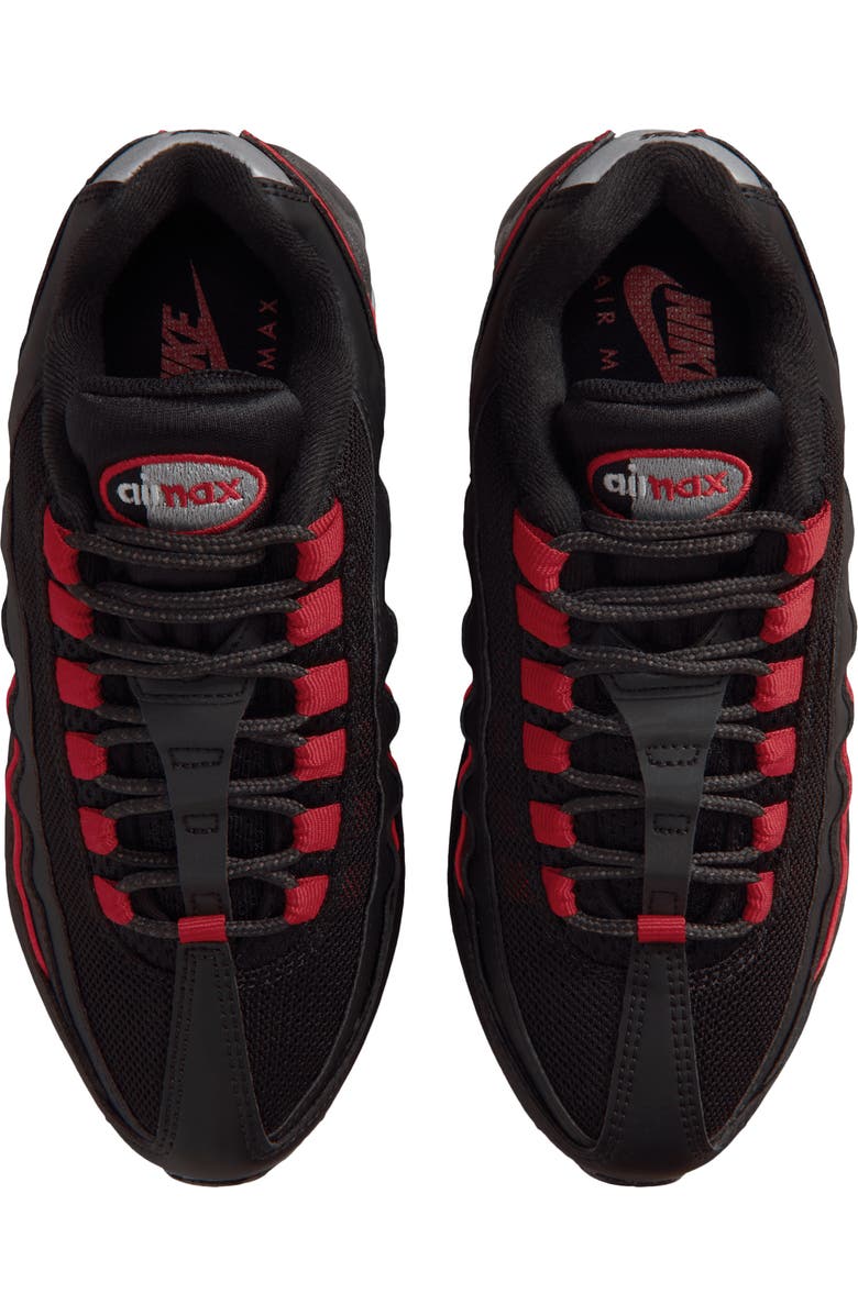 Nike Kids' Air Max 95 Sneaker, Alternate, color, Black/Team Crimson
