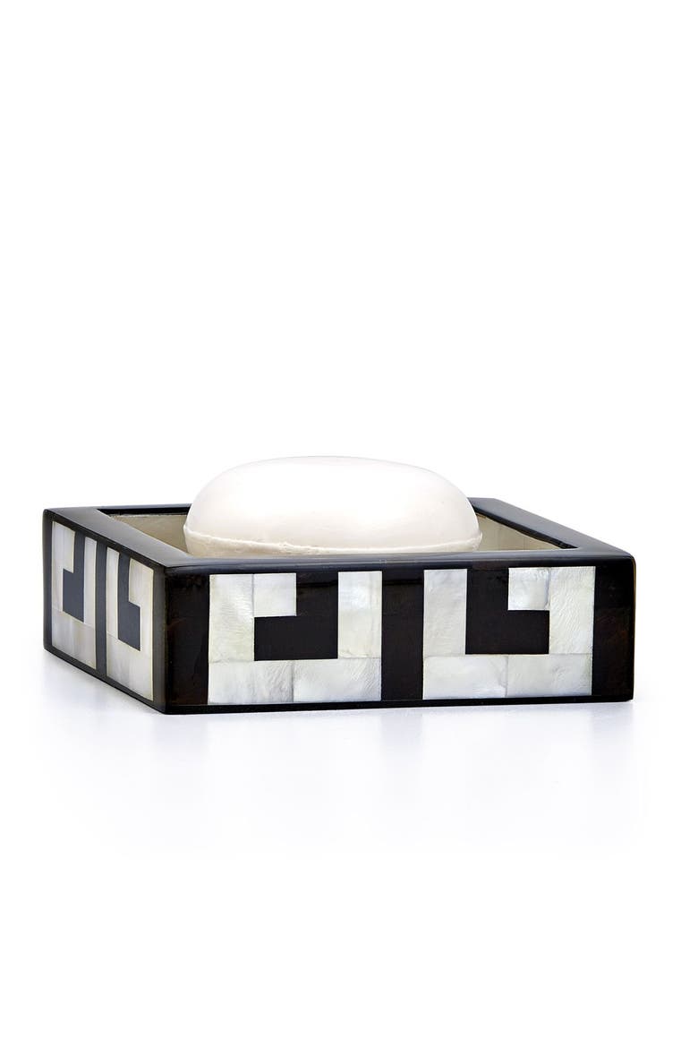 Greek Key Soap Dish, Main, color, IVORY