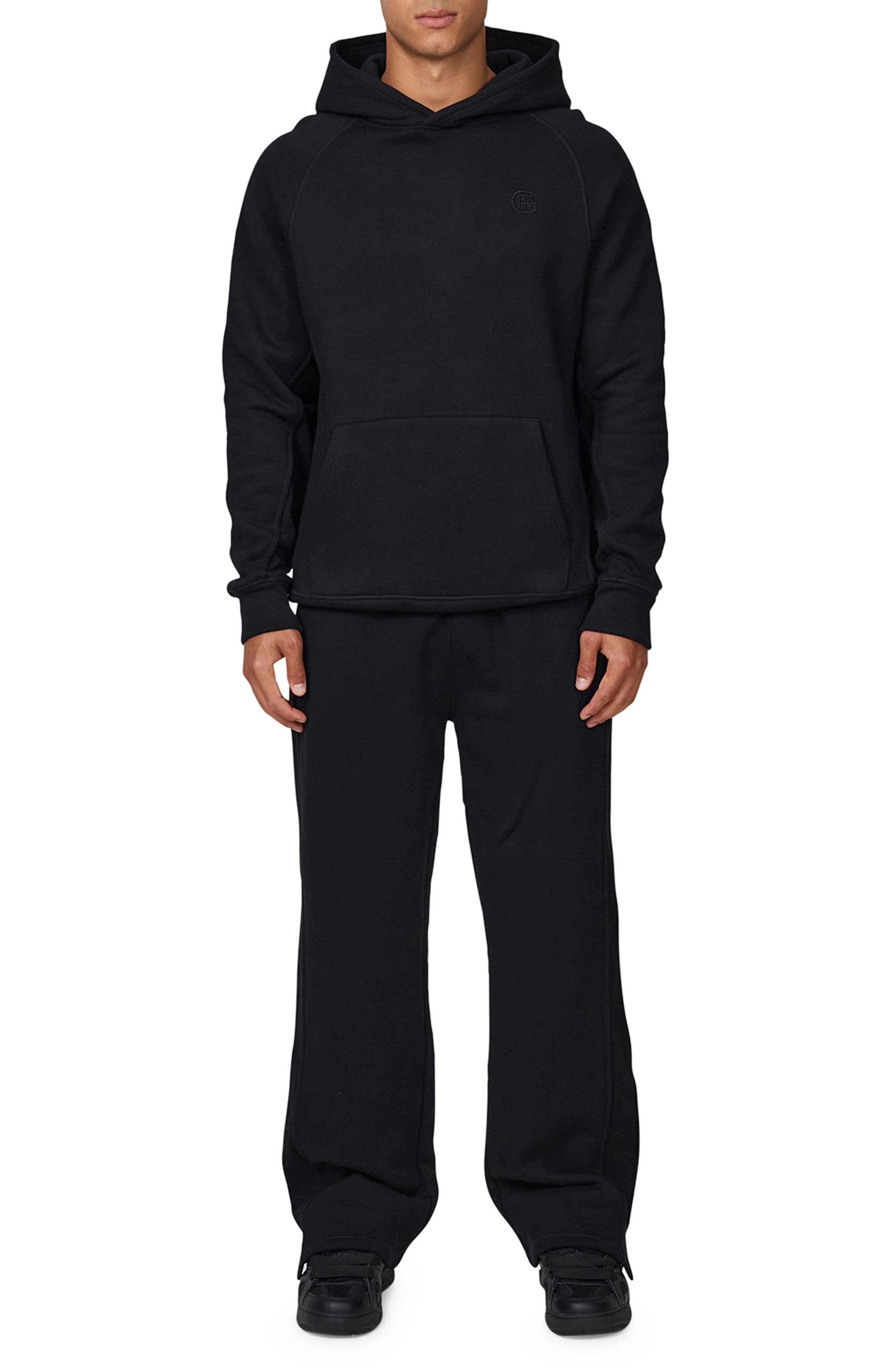 Ribbed Emblem Pullover Hoodie - image 2