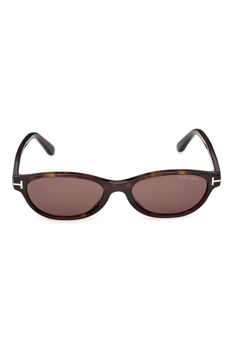 Chloe 52mm Oval Sunglasses, Main, color, HAVANA / CHOCOLATE BROWN LENS
