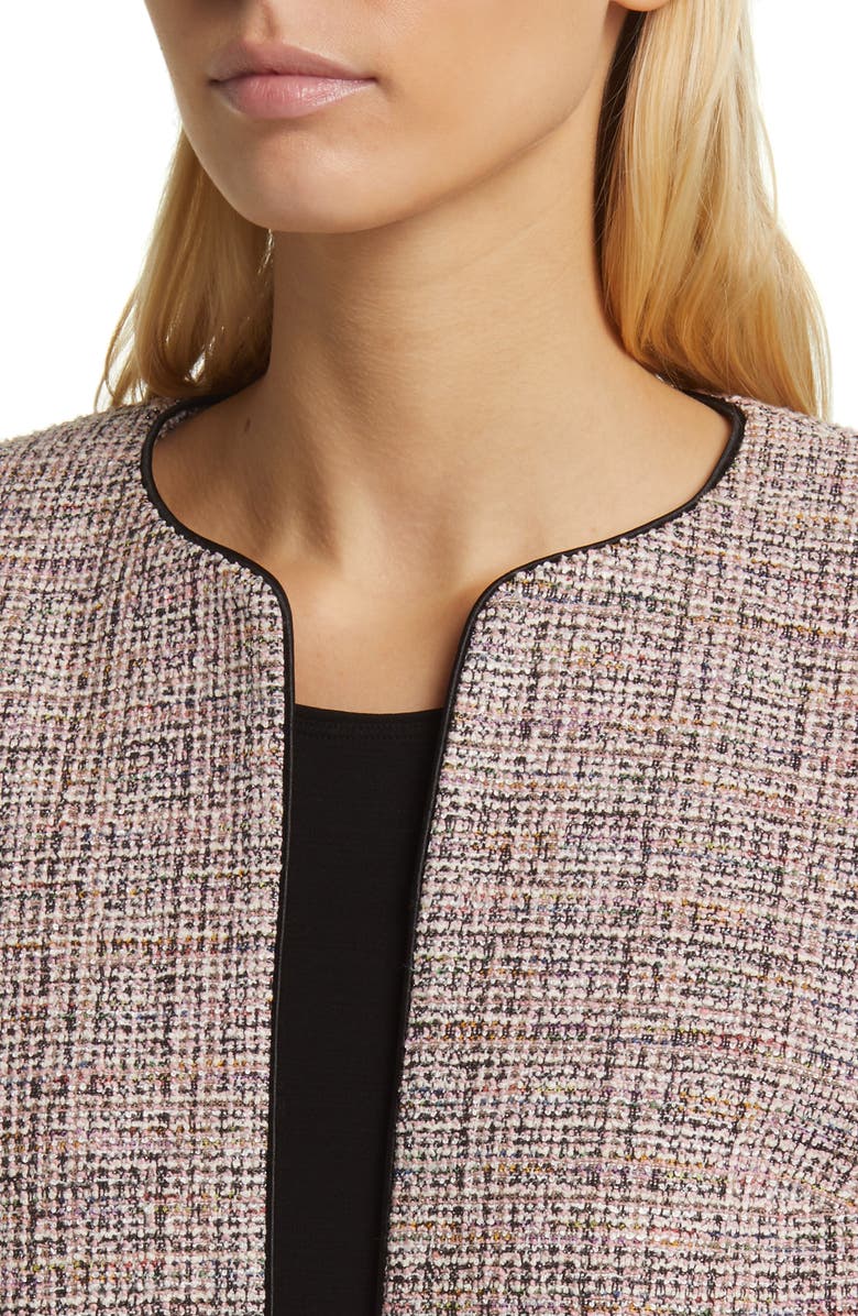 Anne Klein Jacquard Tweed Cardigan, Alternate, color, 