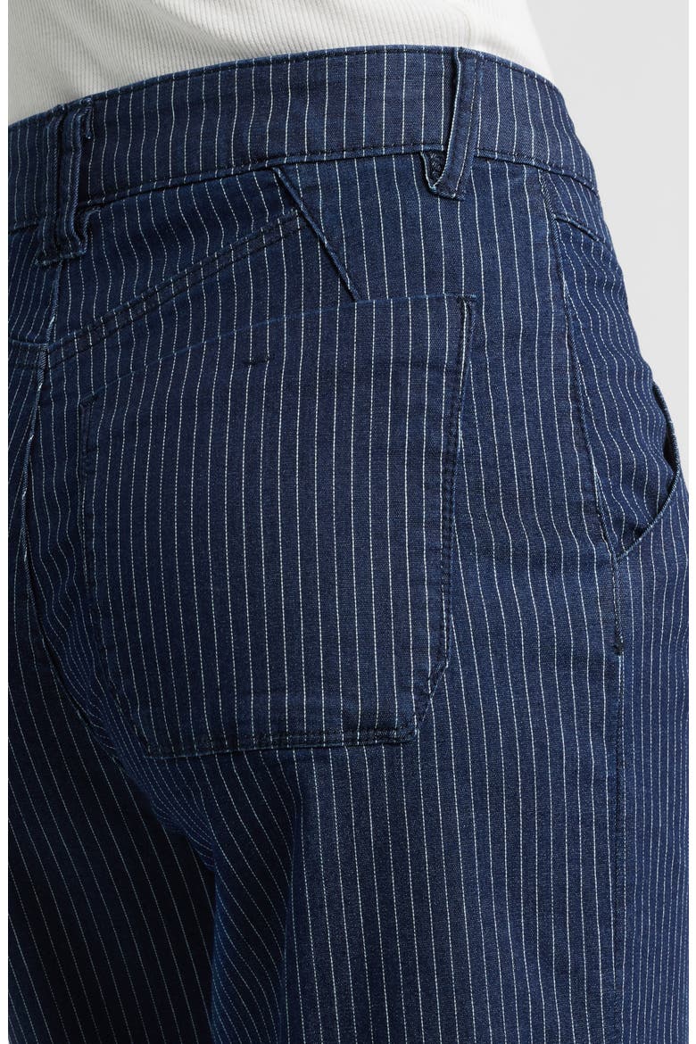 Wyatt Skyrise Stripe V-Pocket Ankle Wide Leg Jeans, Alternate, color, INDIGO