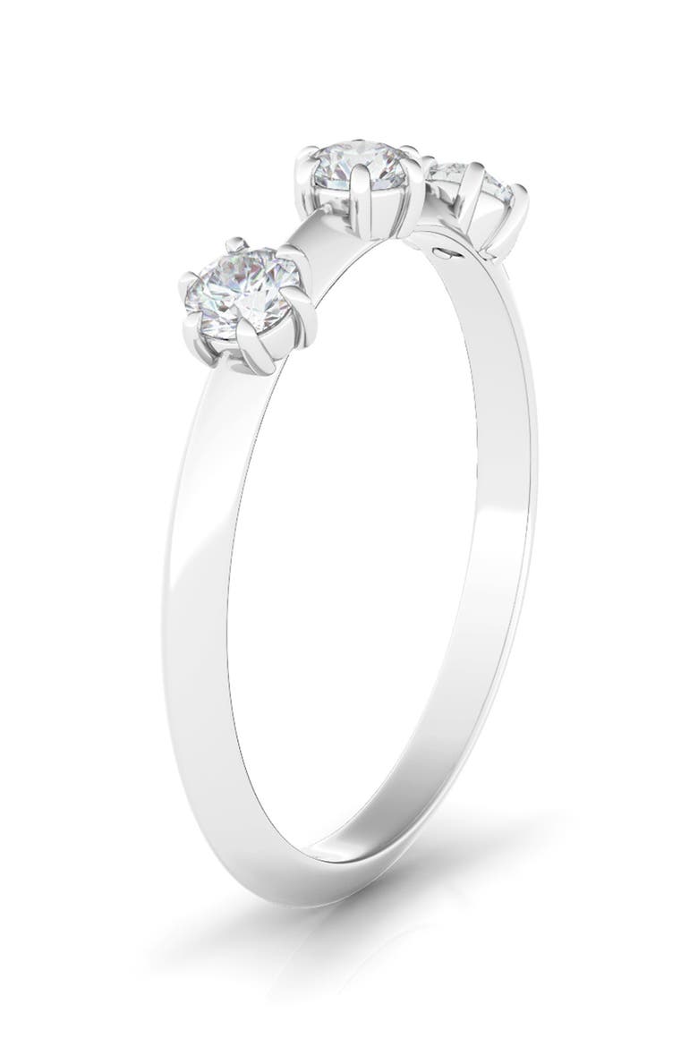 Kismet Lab Created Three Diamond 14K Gold Band, Main, color, WHITE GOLD