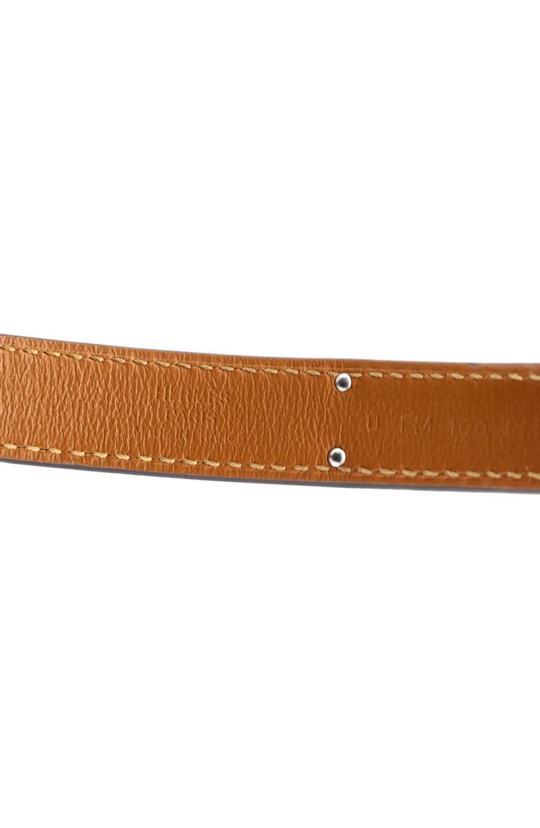 Pre-Owned Hermes Kelly Belt Leather Thin, Alternate, color, Brown