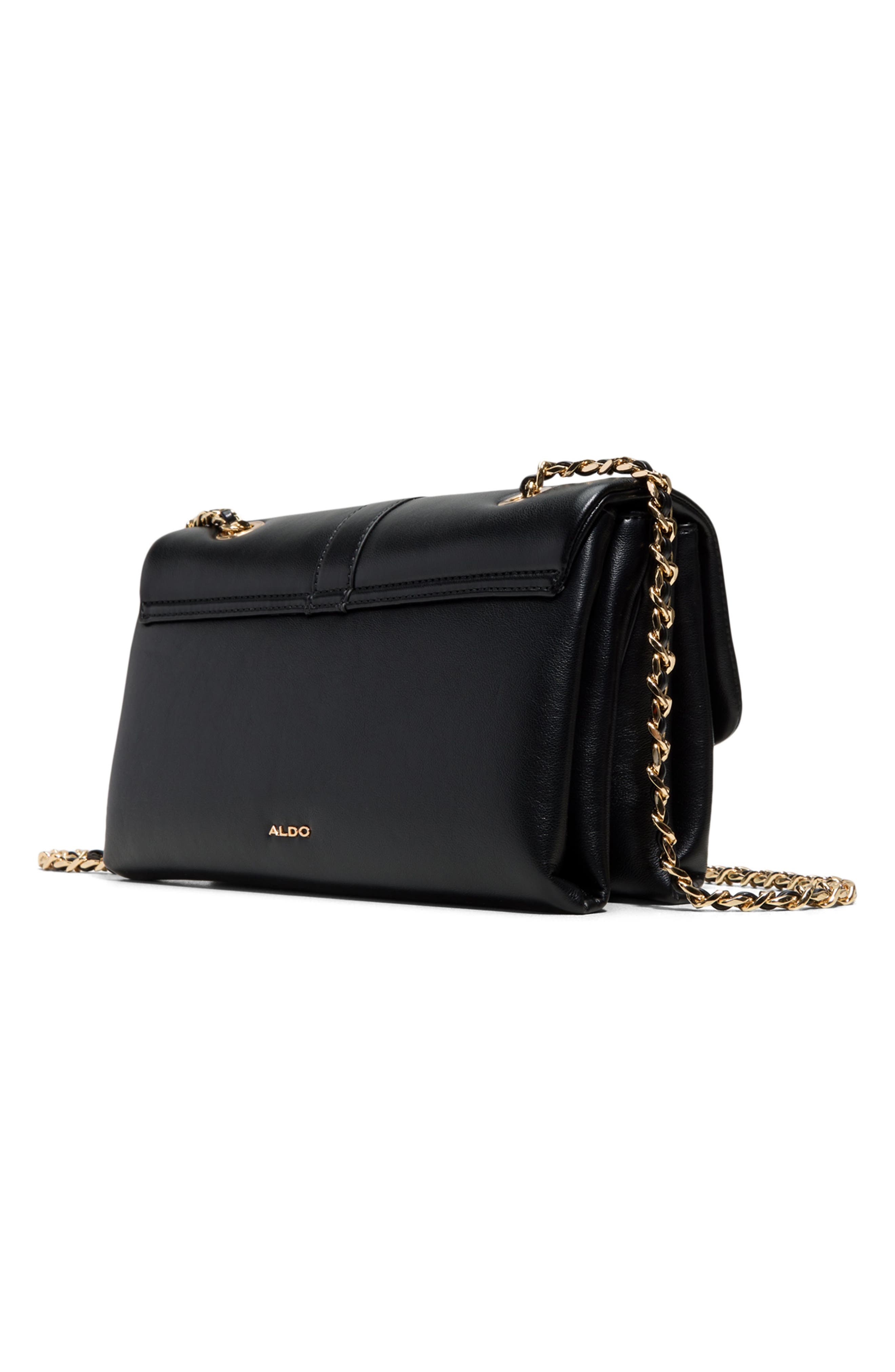 ALDO Aliciee Faux Leather Convertible Crossbody Bag, Alternate, color, Black