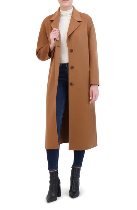 Double Faced Wool Reefer Coat