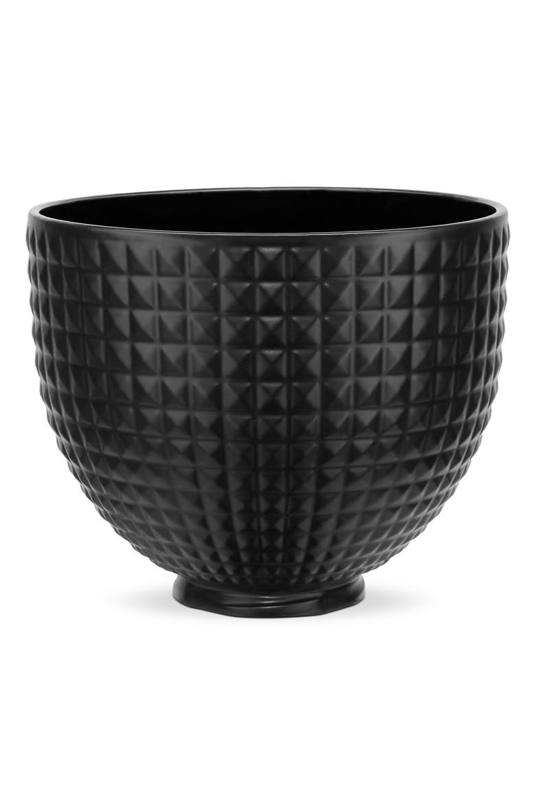 5 Quart Black Studded Ceramic Bowl, Main, color, Black Studded