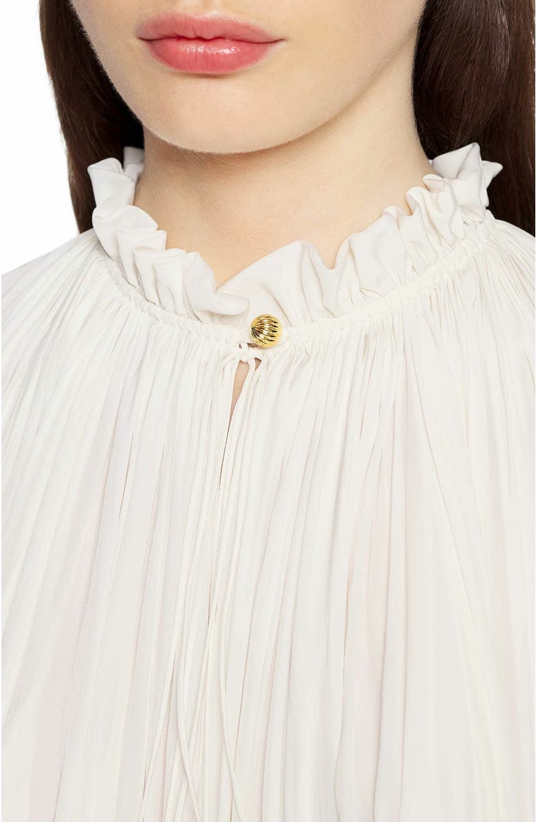 Lanvin Short Charmeuse Dress, Alternate, color, Off White