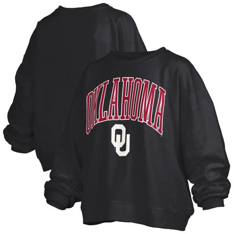 Women's Pressbox  Black Oklahoma Sooners Plus Size Nelson Janise Sweatshirt