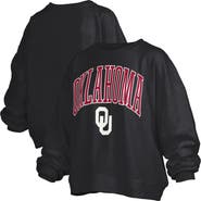 PRESSBOX Women's Pressbox Black Oklahoma Sooners Plus Size Nelson Janise Sweatshirt