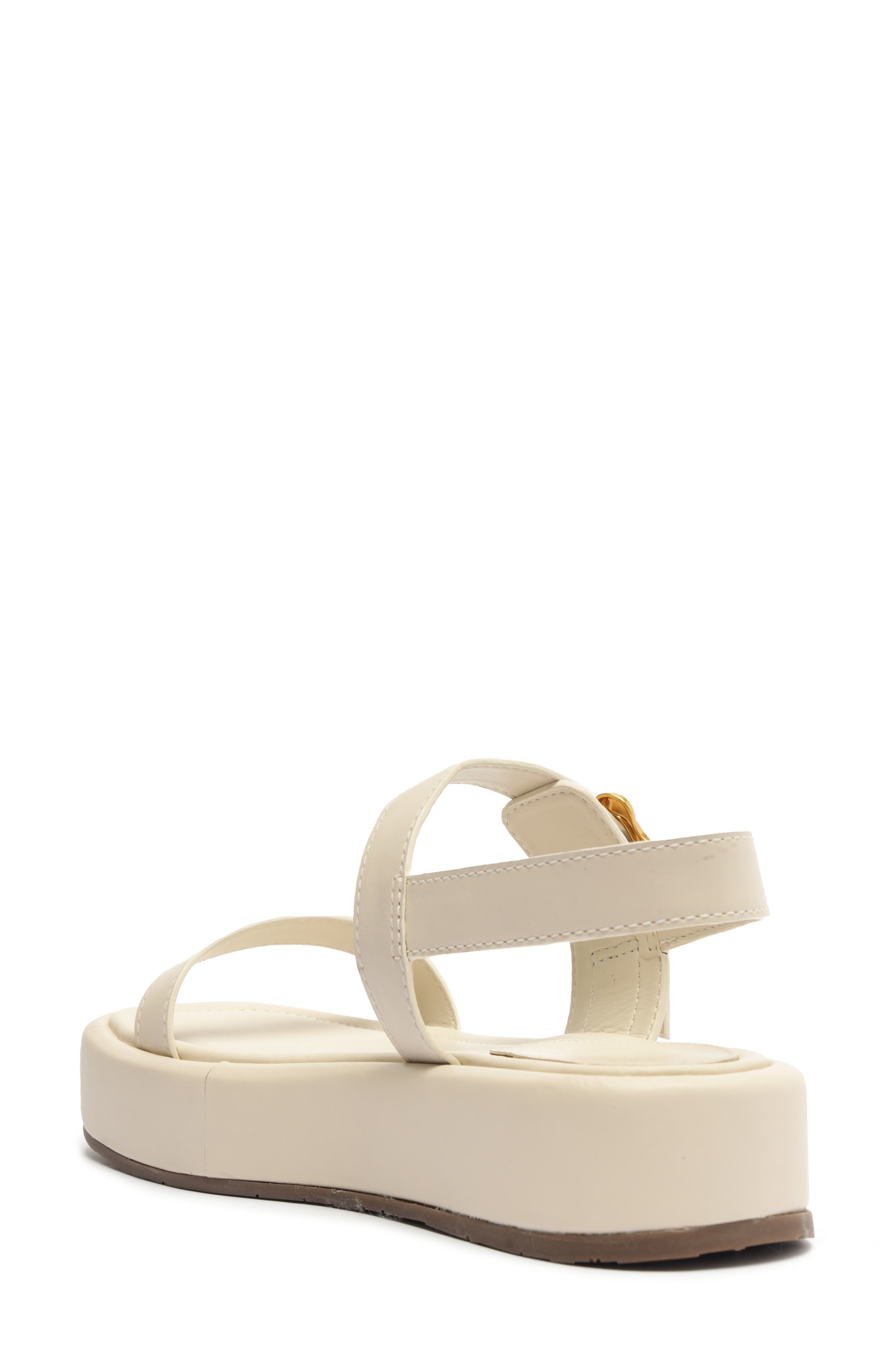 Wavy Ankle Strap Platform Sandal, Alternate, color, PEARL