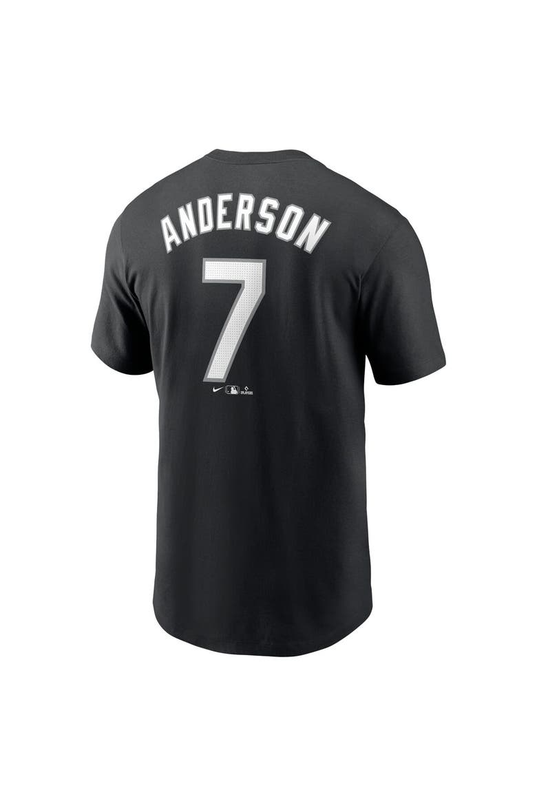 Men's Nike Tim Anderson Black Chicago White Sox Fuse Name & Number T-Shirt, Alternate, color, Black