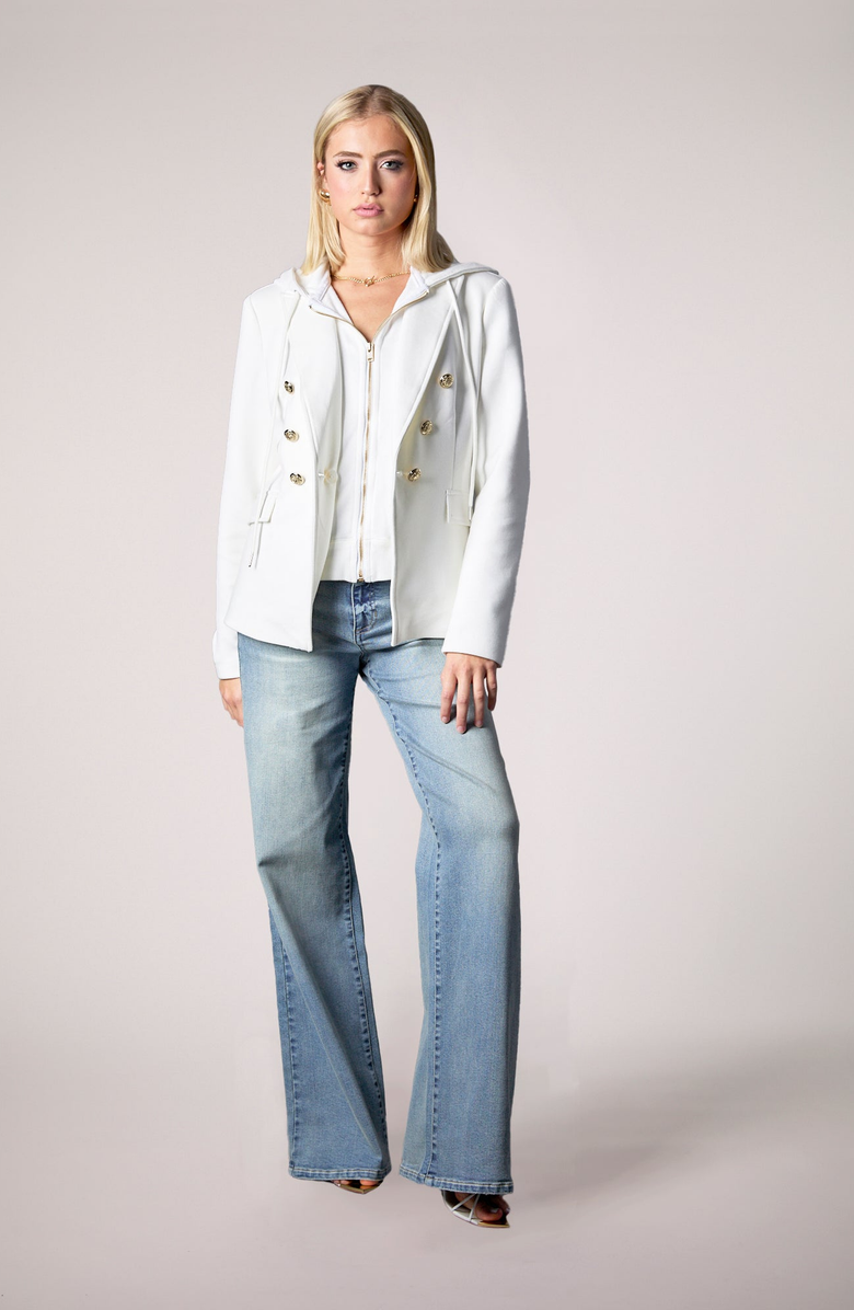 BLUE REVIVAL Helen Double Breasted Blazer, Alternate, color, Whipped Cream