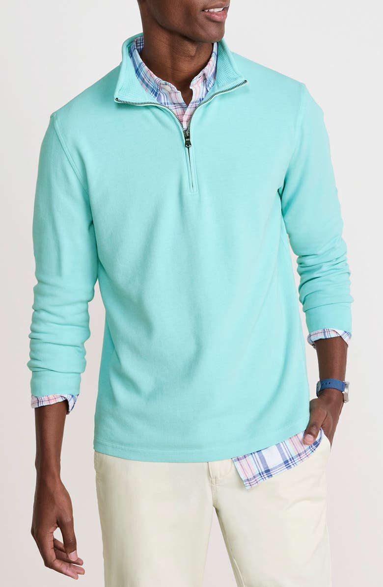 vineyard vines Coastline Quarter Zip Pullover, Main, color, Sea Splash