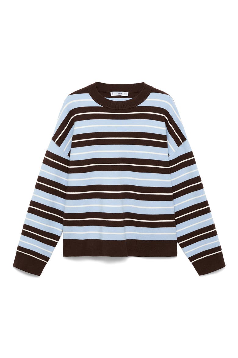 Lotuina Stripe Sweater, Main, color, CHOCOLATE