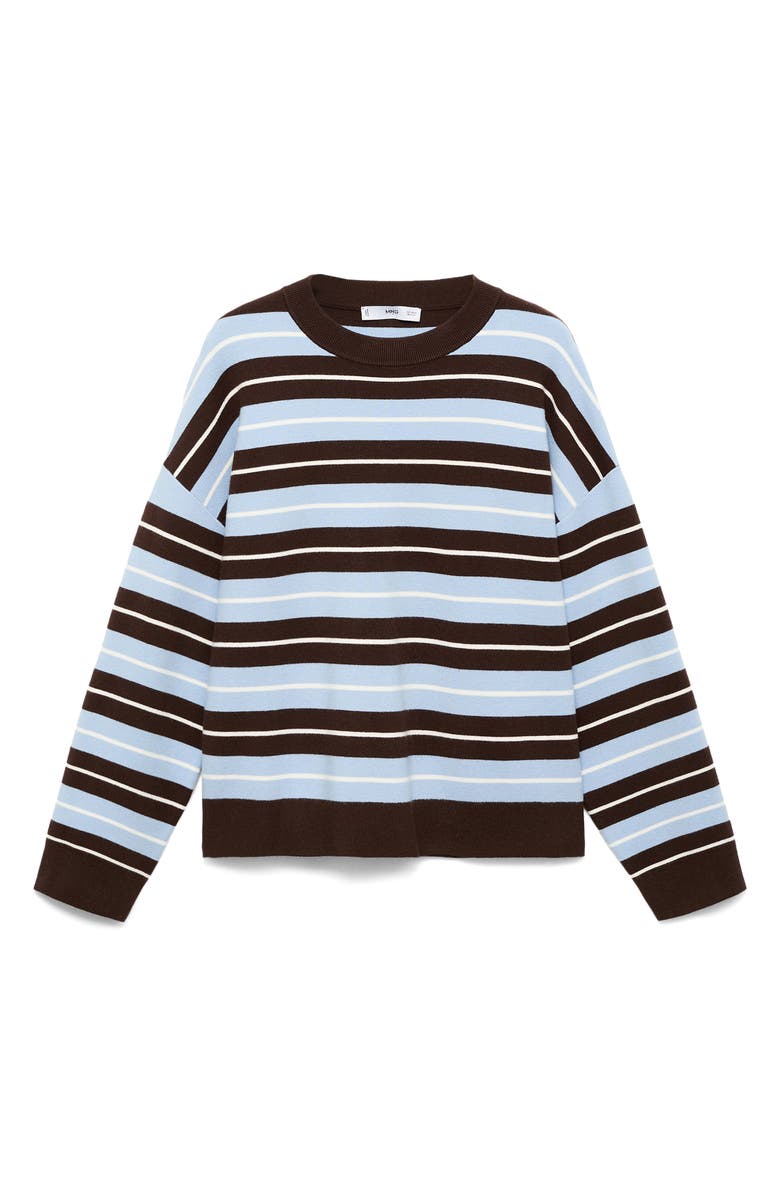 MANGO Lotuina Stripe Sweater, Main, color, Chocolate