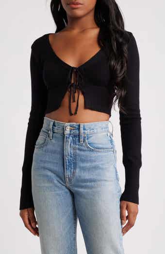 Florence by Mills Tie Front Crop Cardigan