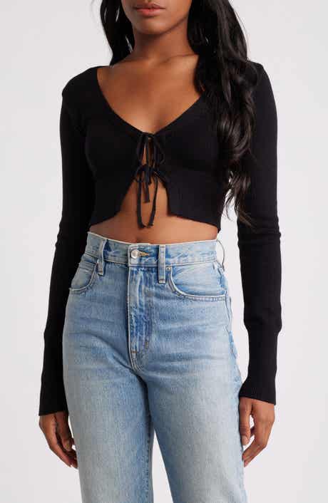 Florence by Mills Tie Front Crop Cardigan