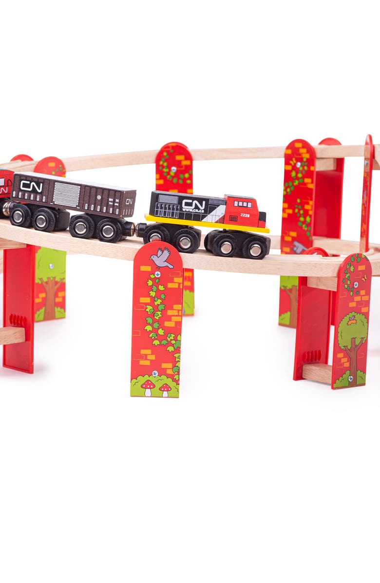 Bigjigs Rail High Level Track Expansion Pack, Alternate, color, Multicoloured