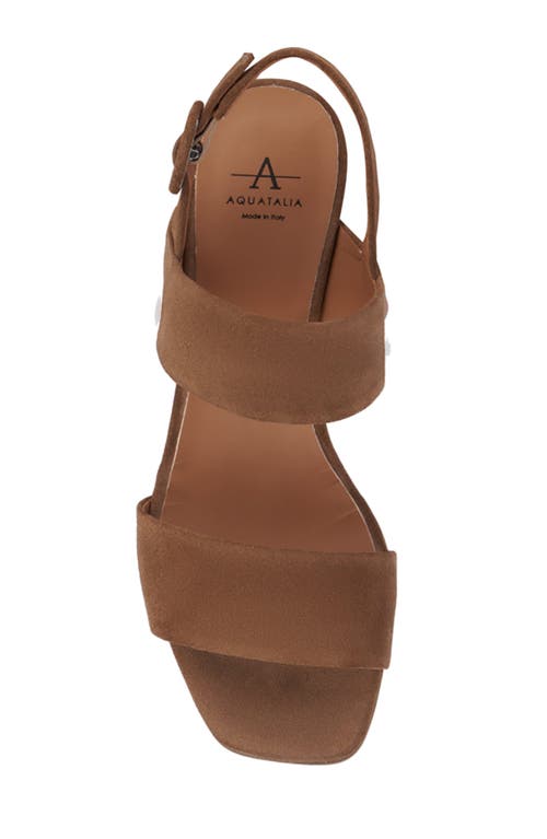Aquatalia Rayma Water Repellent Slingback Sandal In Champagne