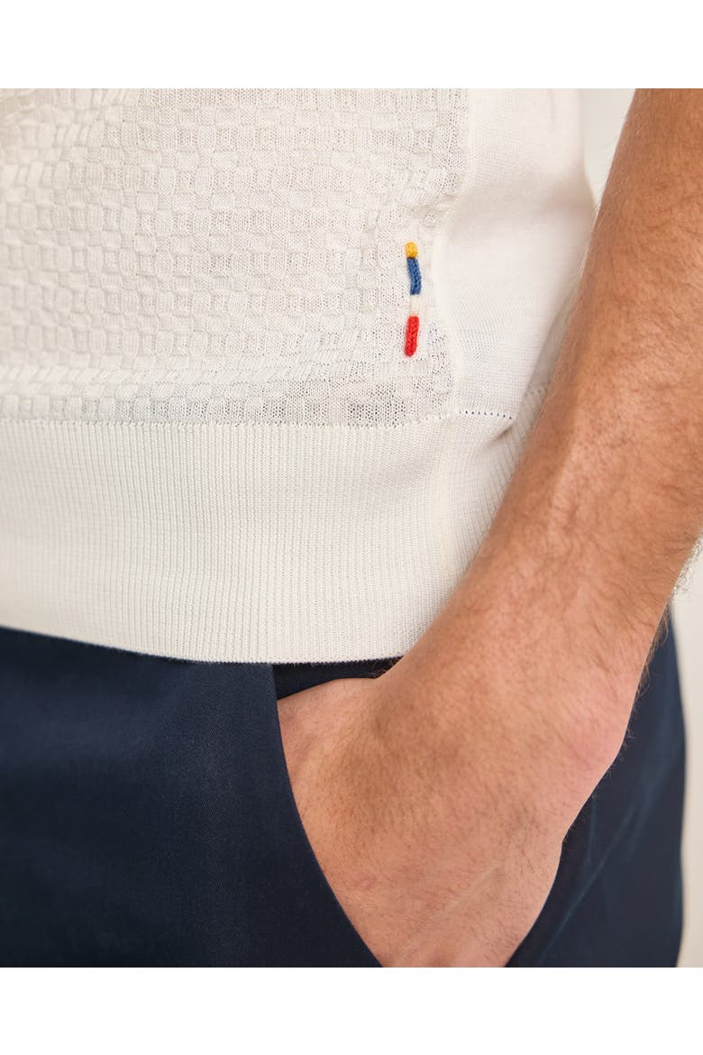Burnham Silk Tailored-Fit Polo Shirt, Alternate, color, WHITE SAND