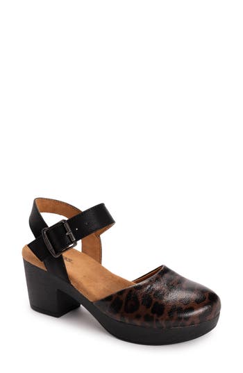 Muk Luks Merritt Quarter Strap Platform Pump In Brown
