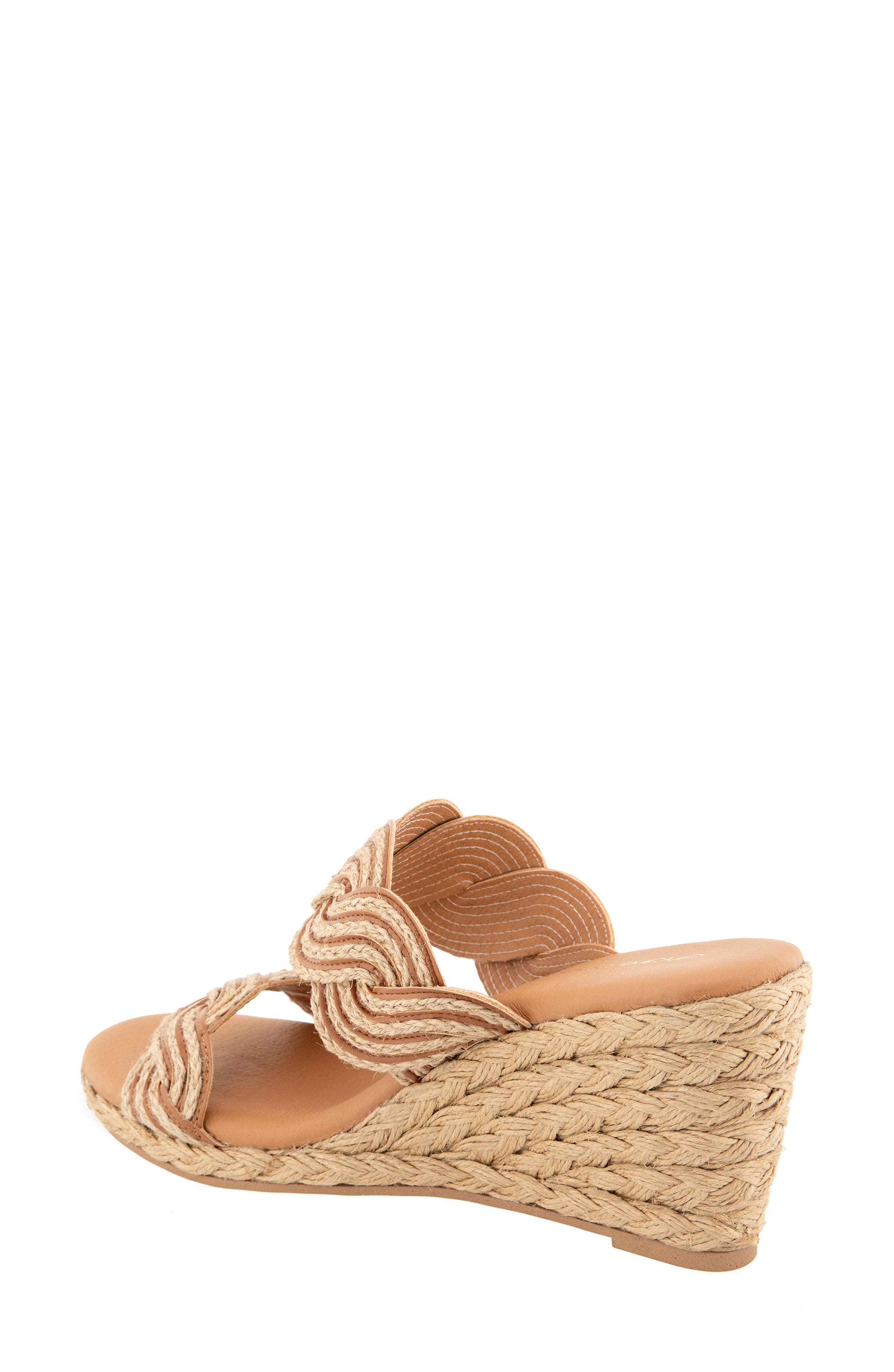 Nitra Twist Espadrille Platform Wedge Sandal, Alternate, color, NATURAL/ COGNAC