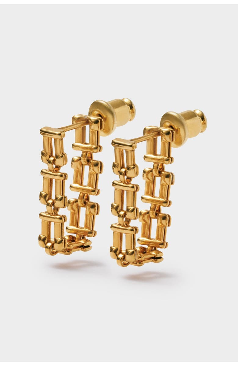 Katie Loxton Grecian Waterproof Gold Link Multi-Wear Earrings, Main, color, Gold