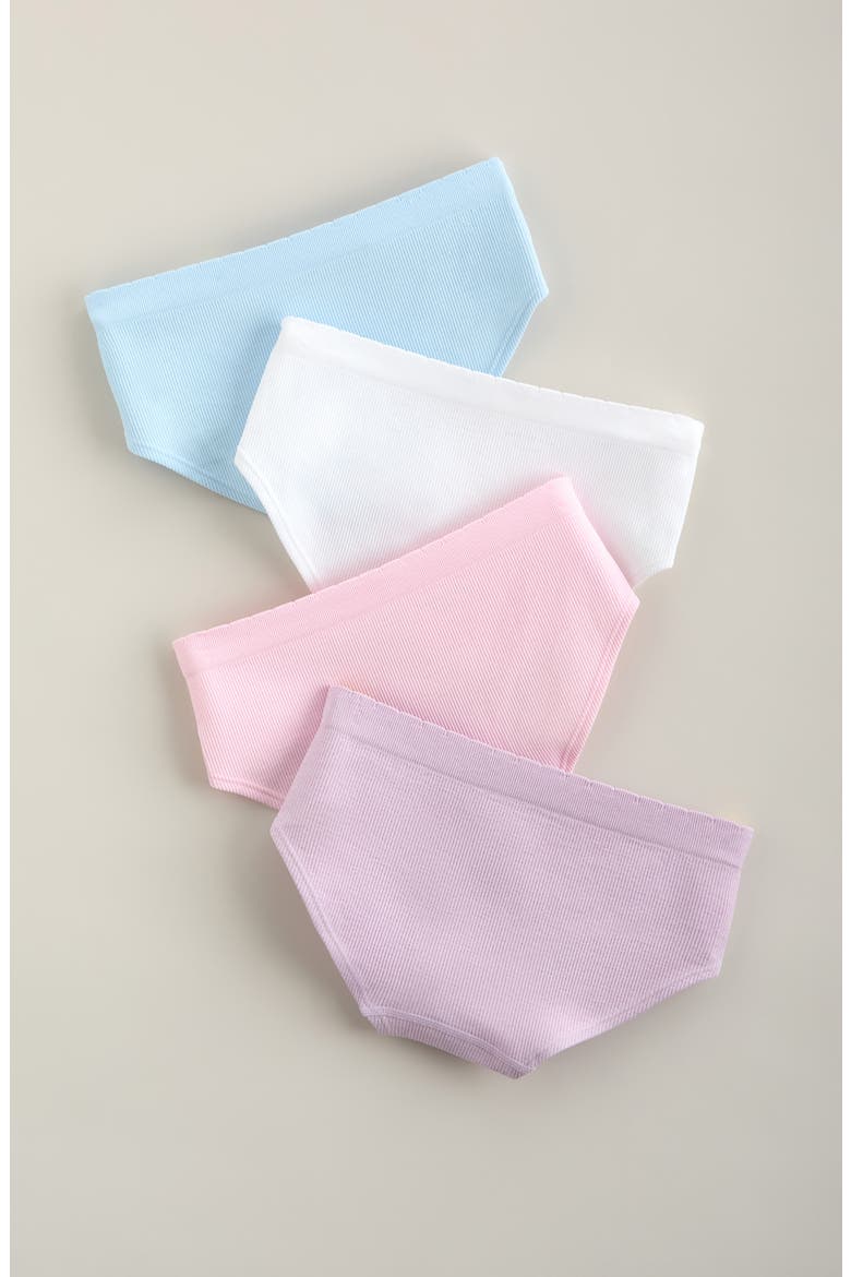Kids' 4-Pack Seamless Rib Hipster Panties, Alternate, color, PASTELS PACK