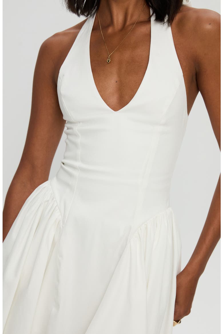 Karisse Halter Minidress, Alternate, color, WHITE