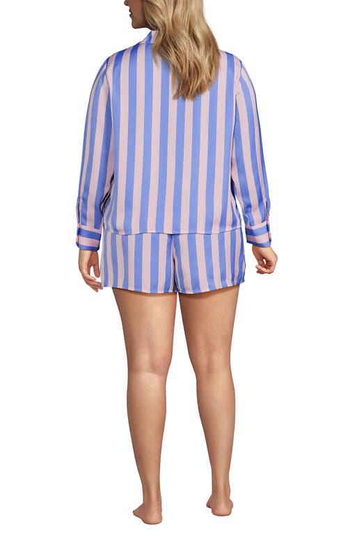 LANDS' END LANDS' END PLUS SIZE MATTE SATIN 2 PIECE PAJAMA SET 